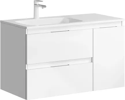 Тумба для комплекта Aqwella 5 stars Accent 90 белый, левая ACC0109LW