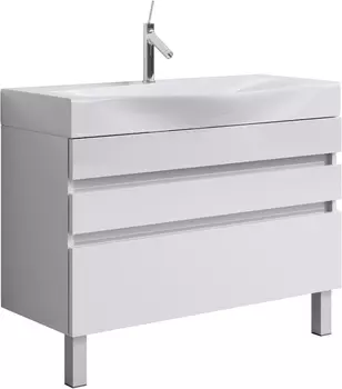 Тумба для комплекта Aqwella 5 stars Бергамо 100 напольная, белая Ber.01.10/n/W