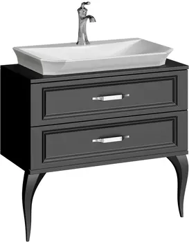 Тумба для комплекта Aqwella 5 stars LaDonna черная LAD0108BLK