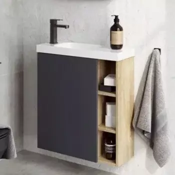 Тумба для комплекта Aqwella Alba 60 L, подвесная, дуб давос ALB0106LDD