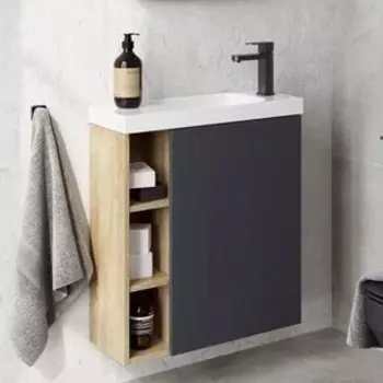 Тумба для комплекта Aqwella Alba 60 R, подвесная, дуб давос ALB0106RDD