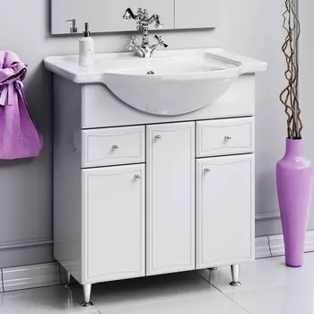 Тумба для комплекта Aqwella Барселона люкс Барселона Люкс 85 с бельевой корзиной BA0108K