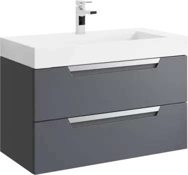 Тумба для комплекта Aqwella Cube 90 серая матовая CUB0109GR