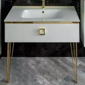 Тумба для комплекта Armadi Art Lucido 100 жемчужная белая 770-100-W