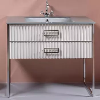 Тумба для комплекта Armadi Art Monaco 100 белая, хром 866-100-WCR