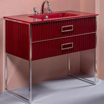 Тумба для комплекта Armadi Art Monaco 100 бордо, хром 866-100-RCR