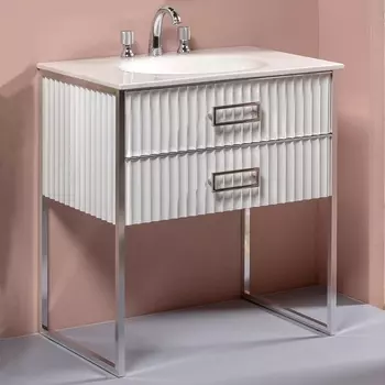 Тумба для комплекта Armadi Art Monaco 80 белая, хром 866-080-WCR