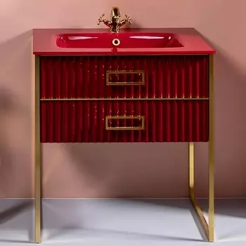 Тумба для комплекта Armadi Art Monaco 80 бордо, золото 866-080-RG