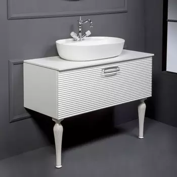 Тумба для комплекта Armadi Art Valessi Avantgarde Linea 100 белая 842-100-WG