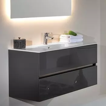 Тумба для комплекта Armadi Art Vallessi 100 антрацит, глянец 37-100-A glossy