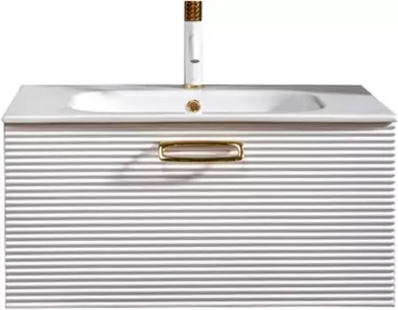 Тумба для комплекта Armadi Art Vallessi Avangarde 80 Linea, белая с золотом 842-080-WG