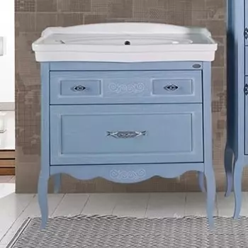 Тумба для комплекта ASB-Woodline Модерн 85 рошфор, белая патина 11247 рошфор белая патина