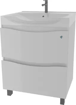 Тумба для комплекта АВН Фиджи 85 белая, напольная, 2 ящика 61.02