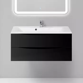 Тумба для комплекта BelBagno Marino 100 nero lucido MARINO-1000-2C-SO-NL-P