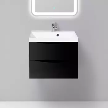 Тумба для комплекта BelBagno Marino 60 nero lucido MARINO-600-2C-SO-NL-P