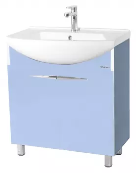 Тумба для комплекта Bellezza Глория Гласс 65 голубая 4638510240102