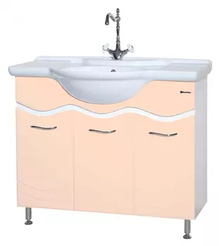 Тумба для комплекта Bellezza Мари 105 белая/бежевая 4632918400229