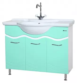 Тумба для комплекта Bellezza Мари 105 белая/салатовая 4632918400250