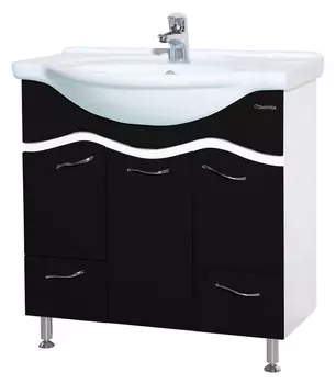 Тумба для комплекта Bellezza Мари 85 белая/черная 4632914340260