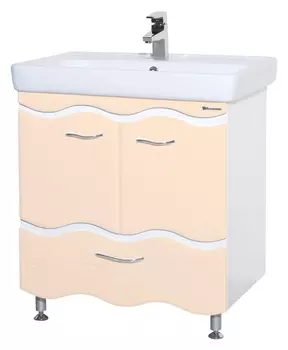 Тумба для комплекта Bellezza Мари Волна 80 белая/бежевая 4632913420222