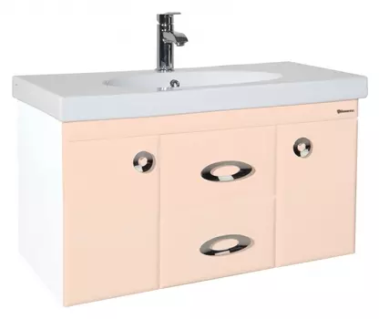 Тумба для комплекта Bellezza Неаполь 90 подвесная 2 ящика бежевая 4638715270072