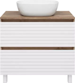 Тумба для комплекта Brevita Dakota 80 напольная, дуб галифакс олово, белый DAK-07080-19/01-2Я