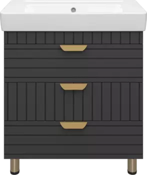 Тумба для комплекта Brevita Gloster 80 графит GLOS-08060-48-2