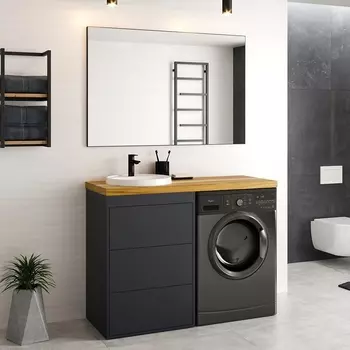 Тумба для комплекта Brevita Grafit 40 под стиральную машину GRA-01040-013Я