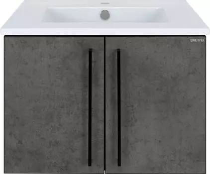 Тумба для комплекта Brevita Rock 60 бетон темно-серый ROCK-06060-50-2