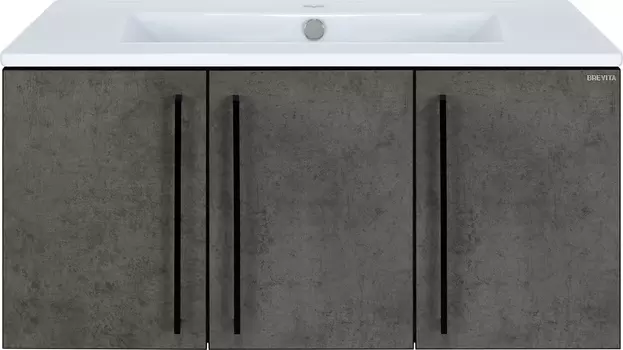 Тумба для комплекта Brevita Rock 90 бетон темно-серый ROCK-06090-50-2