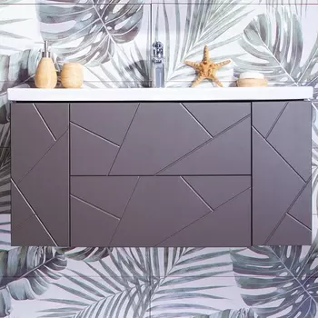 Тумба для комплекта Бриклаер Кристалл 100 софт графит 4627125414565