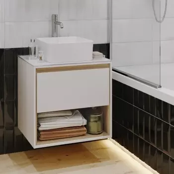 Тумба для комплекта Cersanit Louna 60 со столешницей SP-SZ-LOU60-BL/Wh
