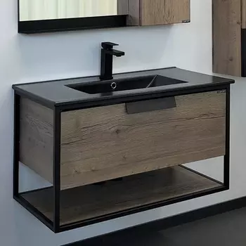 Тумба для комплекта Comforty Бонн 90 дуб темный 00-00003411