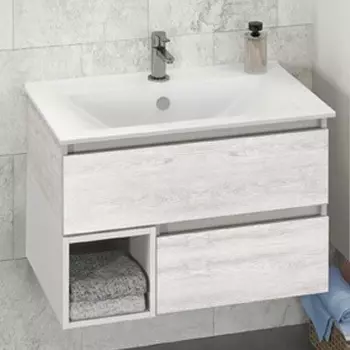 Тумба для комплекта Comforty Турин 75 подвесная, дуб белый 00004147612