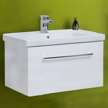 Тумба для комплекта Dreja Big Inn 80 подвесная, белый глянец 77.0203W