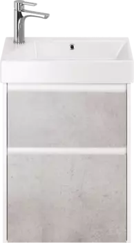 Тумба для комплекта Dreja Slim 55 белый глянец, бетон 99.0502