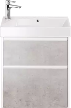 Тумба для комплекта Dreja Slim 65 белый глянец, бетон 99.0503