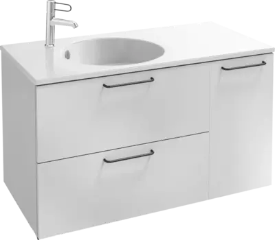 Тумба для комплекта Jacob Delafon Odeon Rive Gauche EB2544-R9-N18 100, белая, ручки черные