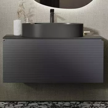 Тумба для комплекта Jorno Stone 100 антрацит Stn.01.100/P/A/JR