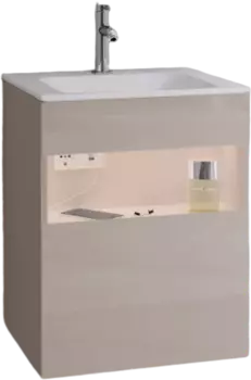 Тумба для комплекта Keuco Stageline 32842 50 см, с подсветкой, розеткой и точкой зарядки USB и USB-C, кашемир 32842180100