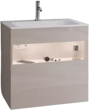 Тумба для комплекта Keuco Stageline 32852 65 см, с подсветкой, розеткой и точкой зарядки USB и USB-C, кашемир 32852180100
