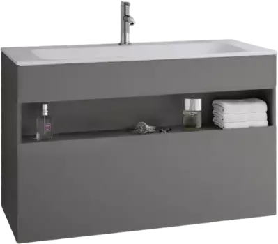 Тумба для комплекта Keuco Stageline 32872 100 см, инокс матовый 32872290000