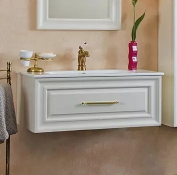 Тумба для комплекта La Beaute Classic Cornelia 100 слоновая кость матовый, фурнитура золото BCO100AVO.OR