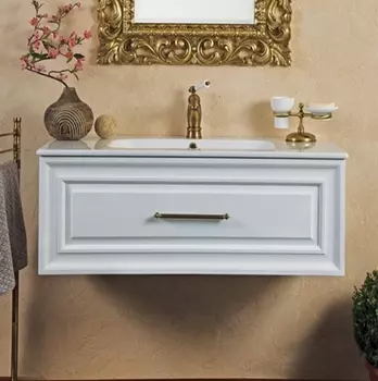 Тумба для комплекта La Beaute Classic Cornelia 85 белый матовый, фурнитура бронза BCO85LBO.BR