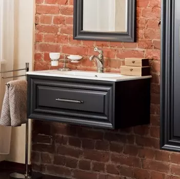 Тумба для комплекта La Beaute Classic Cornelia 85 черный матовый, фурнитура серебро BCO85LNO.CR