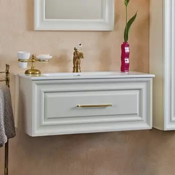 Тумба для комплекта La Beaute Classic Cornelia 85 слоновая кость матовый, фурнитура золото BCO85AVO.OR