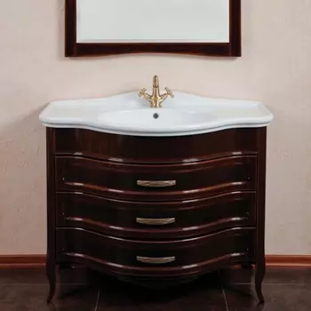 Тумба для комплекта La Beaute Classic Joanna C темное дерево глянец, фурнитура бронза BJO102MOK.С.BR