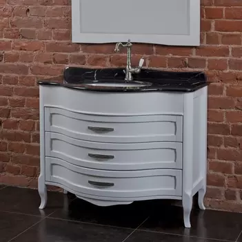 Тумба для комплекта La Beaute Classic Joanna M белый матовый, фурнитура серебро BJO102LBO.M.CR