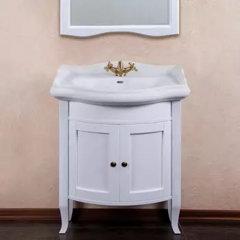 Тумба для комплекта La Beaute Classic Lorette 70 белый матовый, фурнитура бронза BLO70LBО.BR