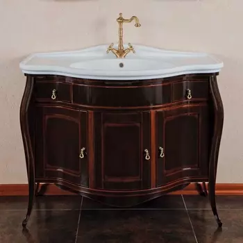 Тумба для комплекта La Beaute Classic Marian темное дерево глянец BMA102MOK.BR